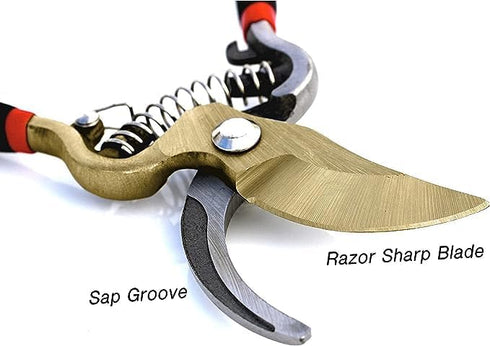 Garden Guru Indestructible Titanium Garden Clippers - Professional Bypass Hand Pruner Pruning Shear with Comfort Grip Handles for Gardening, Trimm...