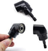 QISF 2Pcs Black 105 Degree 1/4 Inch Right Angle Drill Adapter Hex Shank Screwdriver Angled Bit Holder Extension Power Drill Tool + 1/4 inch Hexago...