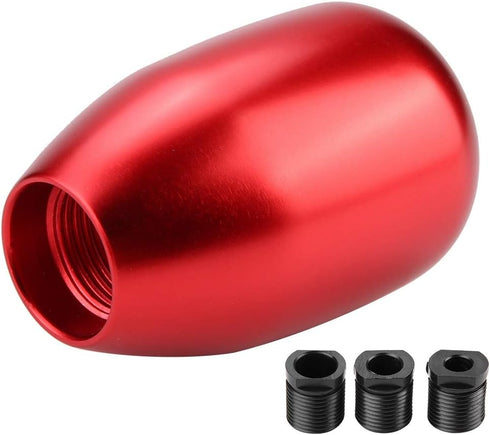 Gear Shift Knob?5 Speed Manual Car Gear Shift Knob Shifter Lever Stick with 3 Adapters (8mm/10mm/12mm)(Red)...