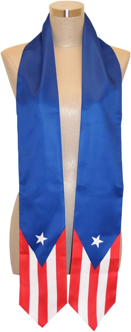 Puerto Rico, Puerto Rican Flag Graduation Stole/Sash/Scarf...