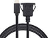 NFHK Waterproof Dustproof USB-C Type-C USB 3.1 10Gbps Extension Flush Car Latch Mount Extension Cable for Dashboard Panel...