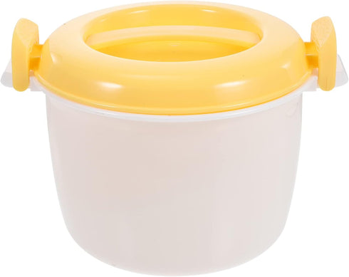 CALLARON Microwave Rice Cooker Steamer Bowl: Portable Oven Food Steamer Pot Small Pasta Cooker Fish Vegetable Steaming Bowl Food Container Ramen C...