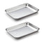 2 Pack Stainless Steel Tray Non Toxic Heavy Duty Thickening Pan for Kitchen Baking, Lab Instrument, Dental, Medical Surgical Instrument, Pet Treat...