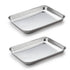 2 Pack Stainless Steel Tray Non Toxic Heavy Duty Thickening Pan for Kitchen Baking, Lab Instrument, Dental, Medical Surgical Instrument, Pet Treat...