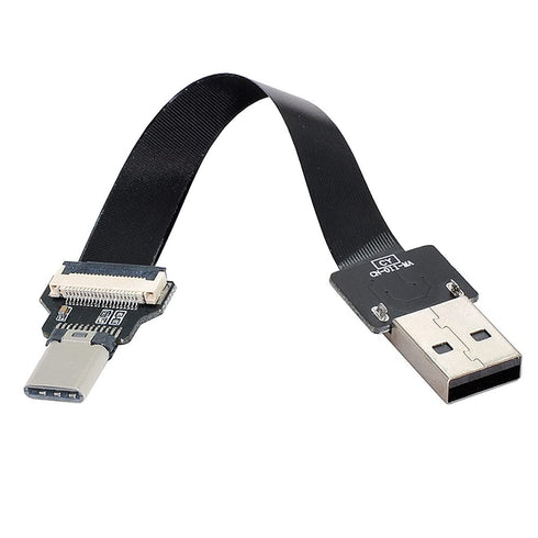 xiwai 1.0M USB 2.0 Type-A Male to USB-C Type-C Male Data Flat Slim FPC Cable for FPV & Disk & Phone...