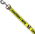 Dog Leash Pet Quote Caution I Bite with Dog Growl Yellow Black 6 Feet Long 0.5 Inch Wide...