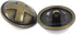 Bezelry 10 Pieces Cross Domed Antique Brass Metal Shank Buttons. 25mm (1 inch)...