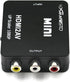 HDMI to RCA 1080P HDMI to AV 3RCA CVBs Composite Video Audio Converter Adapter Supporting PAL/NTSC with USB Charge Cable-Black...