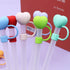 Cute Heart-shaped Straw Cover Cap for Stanley Cup, Reusable Silicone Straw Topper, 10mm Dust-Proof Silicone Straw Cover Cute Tumbler Cup Accessori...