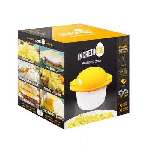 Microwave Egg Cooker Poacher Scramble Omelet Eggwich Maker with Silicone Handles Yolk Separator and Shell Cracker...