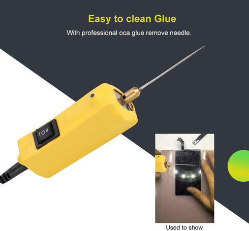 Taidda Mobile Phone LCD Screen Glue Remover, Electric Glue Removal Tool Professional Glue Clean Machine CJ6+ 100-240V US OCA OCA Glue Remover Tool...