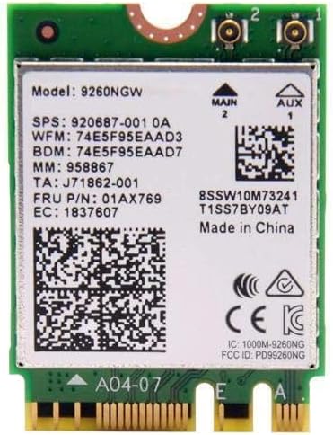 Intel Wireless AC 9260 Single Pack...