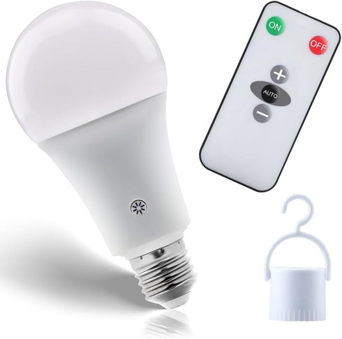 Texsens Rechargeable Light Bulb, 7W 600LM Battery Powered Light Bulb with Remote Controller, Emergency LED Lamp without Electricity, for Power Out...
