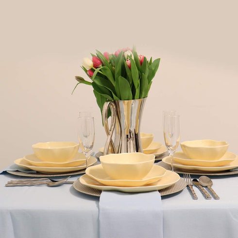 Kadut Blue Square Tablecloth 52 x 52 Inch - Heavy Duty, Washable, Wrinkle-Resistant Table Cover for Square or Round Tables, Parties, Weddings, Kit...
