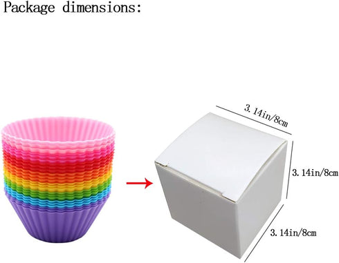 Reusable Silicone Cake Mold 24PCS, Small Baking Cup Truffle Cake Pan Set 8 Colors Non-Stick...
