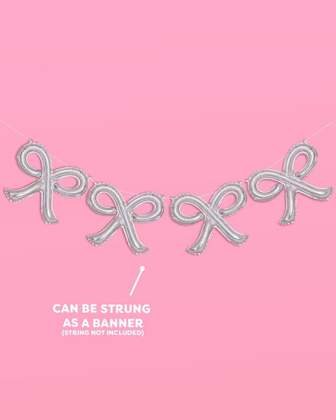 xo, Fetti Party Decorations Pink Latex + Iridescent Foil Bow Balloons - 20 pk | Bachelorette Decorations, Bow Birthday Party, Bridal Engagement De...