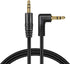 TNP Audio Cable 3.5mm Right Angle (15FT) Male to Male Gold Plated AUX Auxiliary Headset Jack Adapter TRS Cord for Bose Sony Headphones Cord Replac...