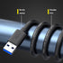 USB 3.0 Male to Male Cable Heavy Duty - 5 Feet Double Sided USB Cord Male to Male for Hard Drive Enclosures, DVD Player, Laptop Cooler and More (5...