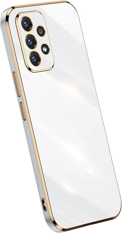 Compatible with Galaxy A32 5G Case Cover Cute Full Camera Lens Protection & Electroplate Shockproof Edge Bumper TPU Silicone Protective Phone Case...
