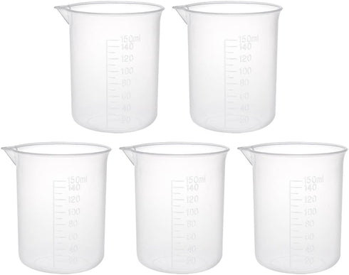 uxcell 5pcs Measuring Cup Labs PP Graduated Beakers 150ml...