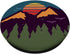 Retro Sunset Pine Trees & Mountain Scene PopSockets Adhesive PopGrip...