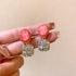 2PCS Women's Square Ear Clips Clip On Earrings Rhinestone Earrings,Non Pierced Earrings for Brides, Bridesmaids, Prom and Wedding...