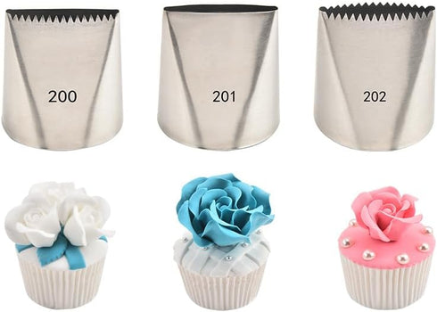Cake Icer Tips Large Decorating Icing Tips, Crumb Coat Piping Tips for Cake Decorating, Decorating Tools, Icing and Piping Tips (#202)...