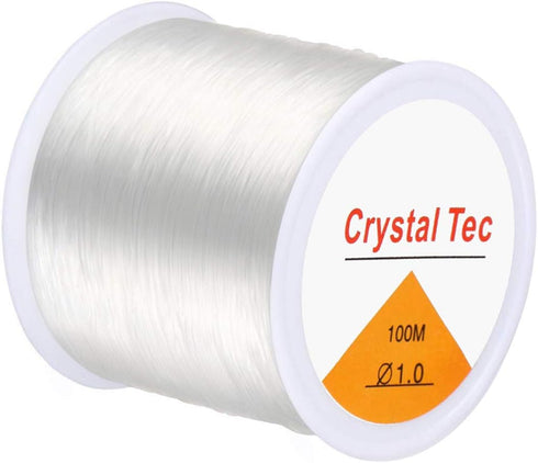 Kissbuty 100 Meters /Roll 1.0mm Elastic Stretch Crystal Nylon Thread Fishing Line Wire for Craft Bracelet Beads, 100meter...