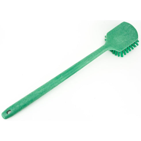 SPARTA 40501EC09 Plastic Large Scrub Brush, Kitchen Brush, Utility Brush With Long Handle For Cleaning, 20 Inches, Green...
