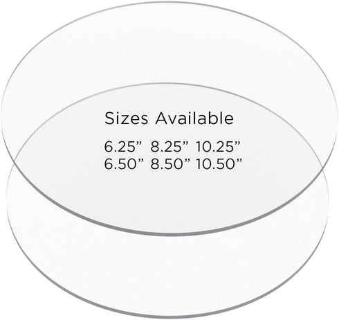 Cake Decorating Acrylic Disk For Buttercream Icing Set of 2-3/16" Thickness (8.50" Set of 2)...