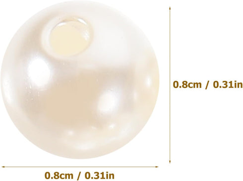 50pcs Pearl Buttons Craft Buttons Replacement Buttons Faux Pearl Beads Sewing Buttons Pants Buttons Sew on Clothing Buttons Shank Buttons Shirt Bu...