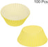 uxcell 100 Pcs Cupcake Liners, Muffins Paper Baking Cups Wrappers Standard Greaseproof for Baking Cupcake Wrapper, Yellow...