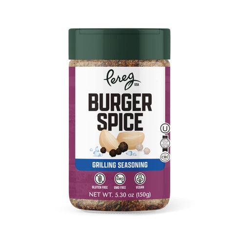 Pereg Burger Spice (5.30 Oz) - Hamburger Seasoning with Black Pepper, White Pepper, Onion, Garlic, & Mustard - Meat BBQ Seasoning for Beef, Chicke...