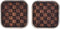 Mens Rounded Square Black Walnut Wood Carved Plaid French Cufflinks,16 * 16mm,2pcs Pack...
