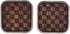 Mens Rounded Square Black Walnut Wood Carved Plaid French Cufflinks,16 * 16mm,2pcs Pack...