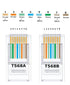 Cat6 Pass Through RJ45 Connectors,100-PACK Cat 6 Ends/Cat6 Connector/Cat6 RJ45 Modular Plugs(3-Prong Gold Plated 15?),UTP Network Plug for Solid S...