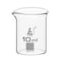 EISCO 12PK Beakers, 10ml - Griffin Style, Low Form with Spout Ungraduated Borosilicate 3.3 Glass- Eisco Labs...