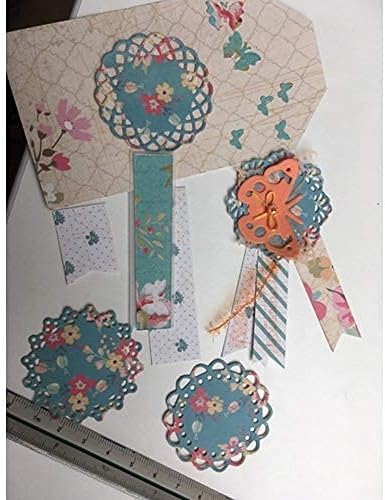 Metal Die Cuts Set Include 4 Different Patterns Round Lace Flower Border Cutting Dies Cut Stencils for Scrapbooking Photo Album Decorative Embossi...