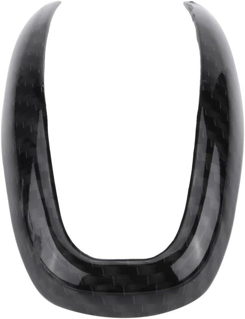 Keenso Shifter Knob Trim, Car Interior Carbon Fiber Gear Shifter Knob Frame Decor Cover Trim for Alfa Romeo Stelvio/Giulia Accessories...