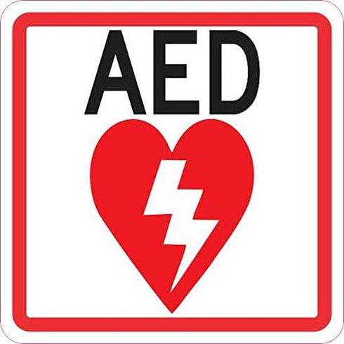 StickerTalk AED Vinyl Sticker, 4 inches by 4 inches...
