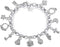 S925 Silver Thirteen Hanging Pieces Bracelet For Women Gift Bracelets & Bangles Jewelry...