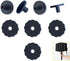 4 Set Portable Travel Umbrella Top Screw Cap Replacement 6mm + 8mm Thread End Stop Cover Stopper Tip with Waterproof Gasket for Mini Folding Compa...