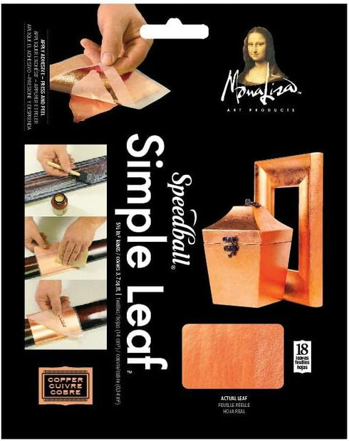 Speedball 10032 Mona Lisa Copper Simple Leaf For Metal Leafing Projects, 5-1/2 x 5-1/2 Inches - 18 Pack...