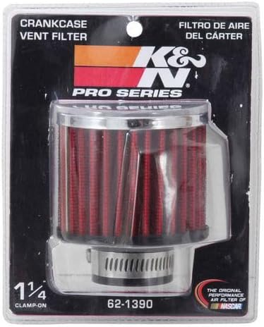 K&N Vent Air Filter/Breather: High Performance, Premium, Washable, Replacement Engine Filter: Flange Diameter: 1.25 in, Filter Height: 2.5 in, Fla...
