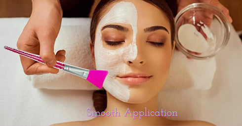 SILICONE FACE MASK BRUSH, 4 PCS SET,FLEXIBLE FACIAL MUD MASK APPLICATOR BRUSH,SOFT FACE MASK APPLICATOR FOR MUD,CLAY,CHARCOAL MASK...