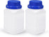 Plastic Lab Bottle Chemical Reagent Bottles 550ml/18oz Wide Mouth Plastic Containers Liquid/Solid Square Sample Storage Sealing Containers with An...