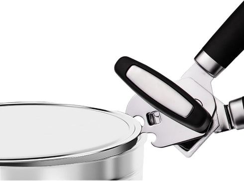 Stainless Steel Can Opener,Comfortable Handle,Sharp Blade Smooth Edge,Multifunctional Bottle Opener,Large Lid Openers,Handheld Easy Turn Knob (C02...