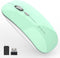 Uciefy Q5 Slim Rechargeable Wireless Mouse, 2.4G Portable Optical Silent Ultra Thin Wireless Computer Mouse with USB Receiver and Type C Adapter, ...