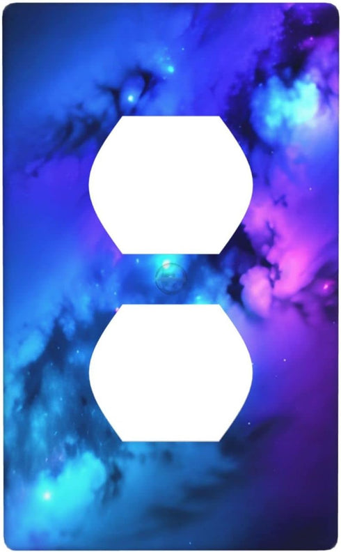 Galaxy Single Duplex Outlet Light Switch Plate Cover Decor Wall Plate Cover For Home Bedroom Kitchen Decorative 4.5 * 2.76 Inches Standard Size...