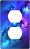 Galaxy Single Duplex Outlet Light Switch Plate Cover Decor Wall Plate Cover For Home Bedroom Kitchen Decorative 4.5 * 2.76 Inches Standard Size...